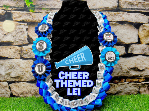 Cheer Sports Graduation Lei | Promotion Gift Lei | Sports Senior Night Gift Lei | Braided Ribbon Lei | Graduation Ribbon Lei | Graduate