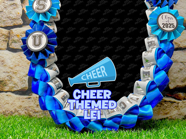 Cheer Sports Graduation Lei | Promotion Gift Lei | Sports Senior Night Gift Lei | Braided Ribbon Lei | Graduation Ribbon Lei | Graduate