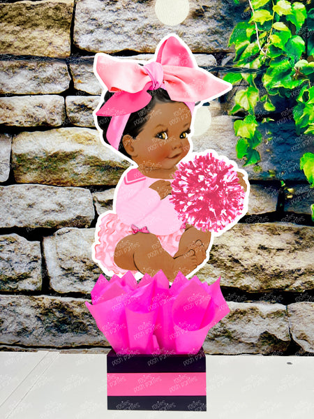 Cheerleader Baby Shower | Cheerleader Theme | Gender Reveal | Cheer Party Centerpiece | Pink Party INDVIDUAL