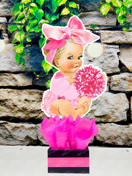 Cheerleader Baby Shower | Cheerleader Theme | Gender Reveal | Cheer Party Centerpiece | Pink Party INDVIDUAL