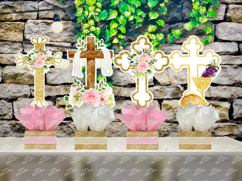 Christening Religious Theme | First Communion | Primera Comunion Decoration | Christening Centerpiece | Religious Theme | Holy Communion