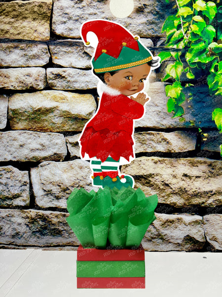 Christmas Elf | Winter Santa Baby | Gender Reveal Birthday Baby Shower Table Centerpiece INDIVIDUAL
