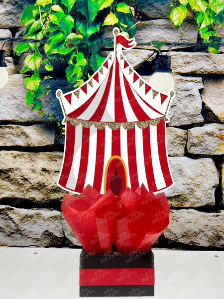 Circus Birthday Theme | Carnival Theme | Circus Party Table Decoration | Red Black Circus Baby Shower | Circus Party | Carnival SET OF 6