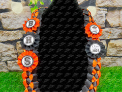 High School Graduation Lei | Senior Night Gift Lei | Braided Ribbon Lei | Graduation Ribbon Lei | College Graduate Lei | Promotion Lei
