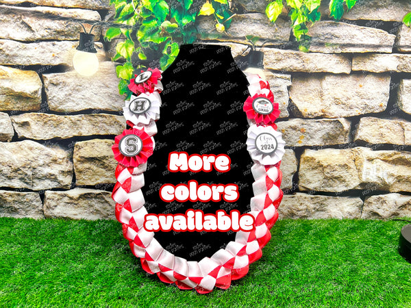 High School Graduation Lei | Senior Night Gift Lei | Braided Ribbon Lei | Graduation Ribbon Lei | College Graduate Lei | Promotion Lei