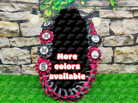 High School Graduation Lei | Senior Night Gift Lei | Braided Ribbon Lei | Graduation Ribbon Lei | College Graduate Lei | Promotion Lei