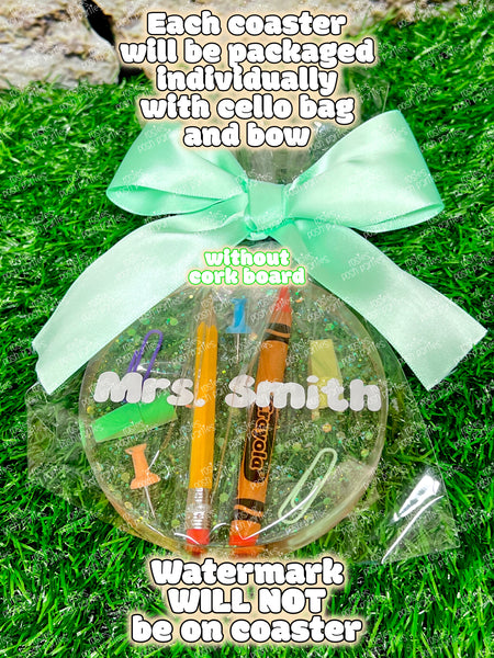 Teacher Appreciation Week Gift | Teacher Coaster | Back To School Teacher Gift | Thank You Gift | Teacher Gift | Personalized Teacher Gift