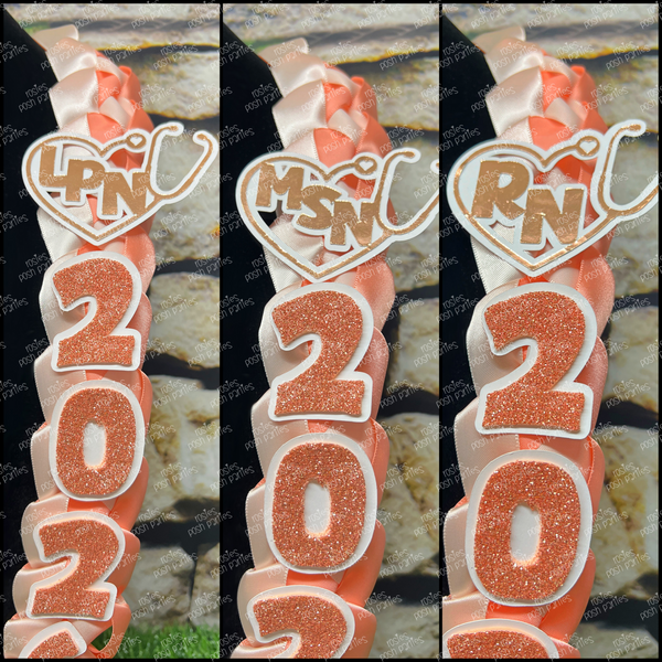 Nursing Graduation Lei | Nurse RN LVN Promotion Gift Lei | Nurse Gift Lei | Braided Ribbon Lei | Graduation Ribbon Lei | Graduate