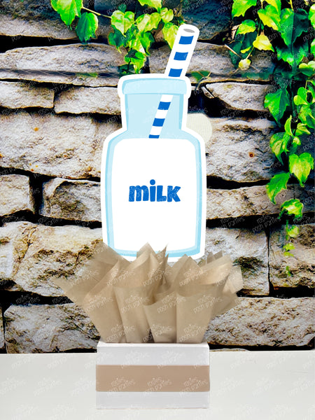 Cookies and Milk Theme | Cookies and Milk Birthday | Cookies and Milk Baby Shower | Its a boy | Cookies and Milk Party Decoration SET OF 4