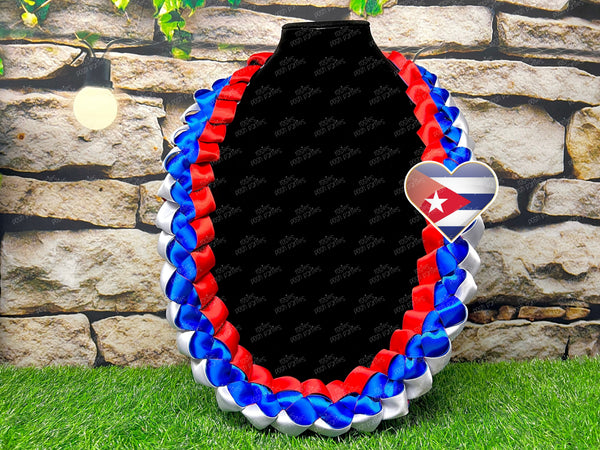 Graduation Lei | Bolivia Flag Lei | Senior Night Gift Lei | Braided Ribbon Lei | Graduation Ribbon Lei | Graduate Lei | Country Lei