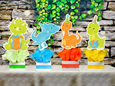 Dinosaur Birthday | Hatching Soon Dinosaur Baby Shower | Dinosaur Party Favors | Rex Birthday Decoration | Dinosaur Centerpiece SET OF 4