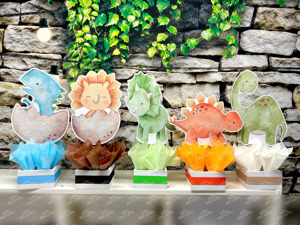 Dinosaur Theme | Dinosaur Birthday Decoration | Watercolor Dinosaur Theme Baby Shower | Centerpiece Decoration | Dinosaur Theme SET OF 5