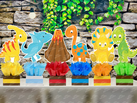 Dinosaur Theme | Dino Birthday Party | Dino-Mite Table Centerpiece Party Decoration SET OF 6