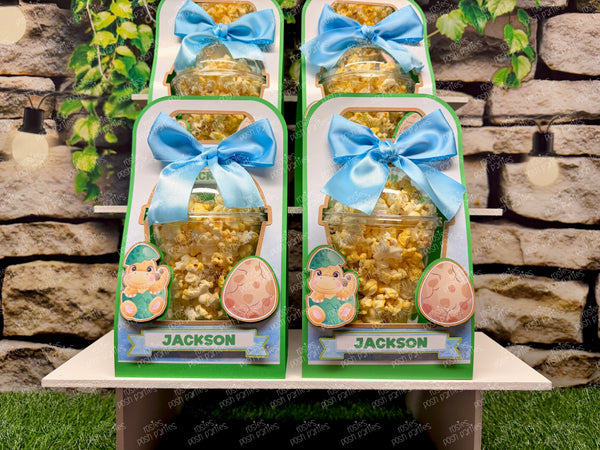 Personalized Dinosaur Dome Cup Favors | Dino Party | Custom Hatching Soon Decoration | Dino Baby Shower Favor