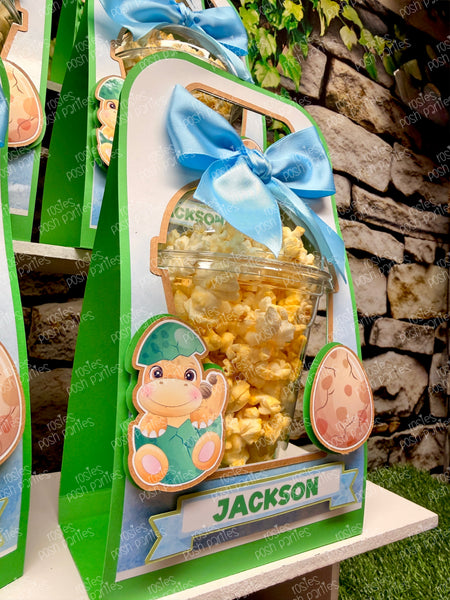 Personalized Dinosaur Dome Cup Favors | Dino Party | Custom Hatching Soon Decoration | Dino Baby Shower Favor