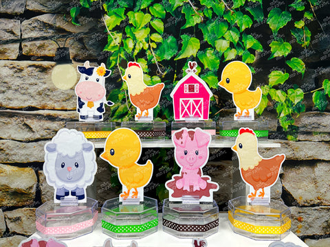 Pink Farm Theme | Farm Baby Shower | Farm Birthday | Farm Barnyard Candy Jar Favor | Party Favor | Farm Theme Dcoration | Barnyard SET OF 12