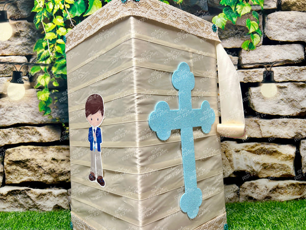 Blue First Communion Blue Piñata | Spinning Piñata | Candy Favor | Mi Primera Communion | Piñata Giratoria | Spinata | No stick Birthday Piñata