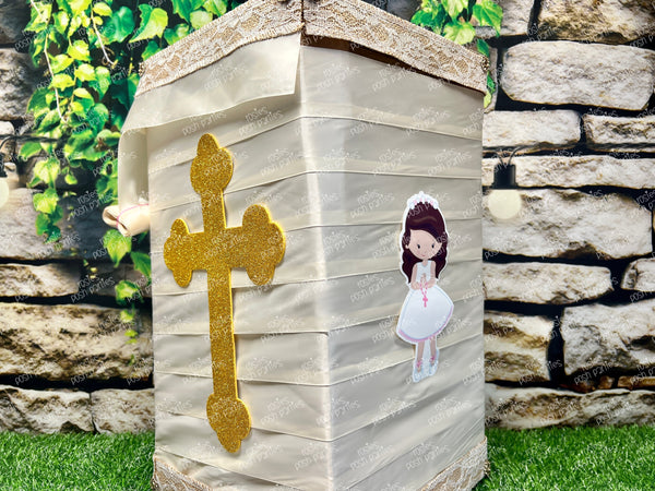 Gold First Communion Blue Piñata | Spinning Piñata | Candy Favor | Mi Primera Communion | Piñata Giratoria | Spinata | No stick Birthday Piñata