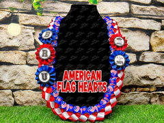 Graduation Lei | American Flag Lei | Senior Night Gift Lei | Braided Ribbon Lei | Graduation Ribbon Lei | Graduate Lei | American Lei