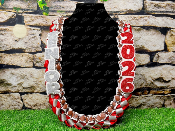 Basketball Sports Graduation Lei | Promotion Gift Lei | Sports Senior Night Gift Lei | Braided Ribbon Lei | Graduation Ribbon Lei | Graduate
