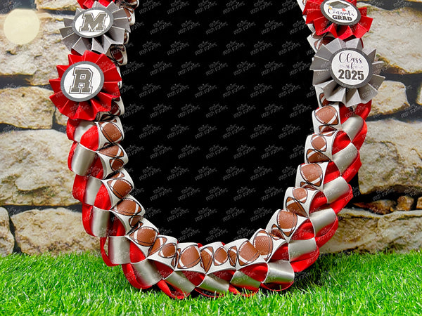 Graduation Lei | Baseball Lei | Senior Night Gift Lei | Braided Ribbon Lei | Graduation Ribbon Lei | Graduate Lei | Sports Lei