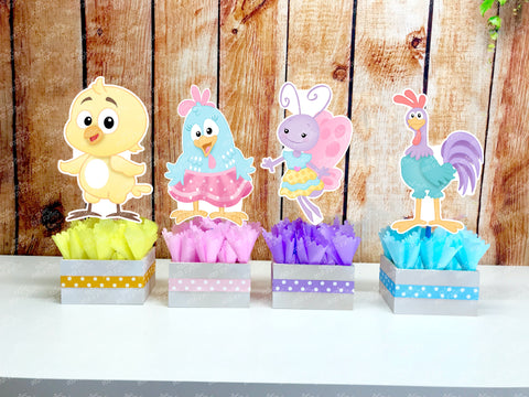 gallina pintadita birthday theme party centerpiece decoration