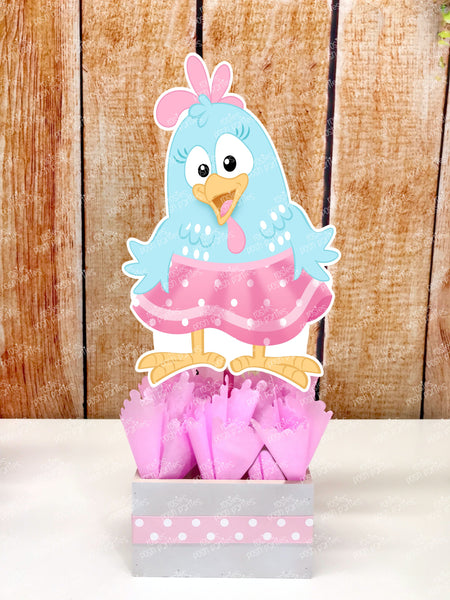 gallina pintadita birthday theme party centerpiece decoration