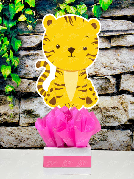 Girl Pink Jungle Baby Shower | Safari Theme Birthday Centerpiece Decoration INDIVIDUAL