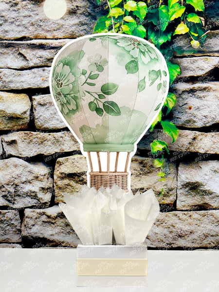 Green Hot Air Balloon Baby Shower Theme | Hot Air Balloon Birthday Centerpiece | Hot Air Balloon Party Decoration | Hot Air Balloon INDIVIDUAL