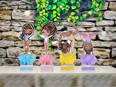 Afro Gymnastics Party | Gym Centerpiece Decoration | Gymnast Birthday Theme | Gymnastics Theme | Gymnast Acrobatics Decoration | Gym SET OF 4