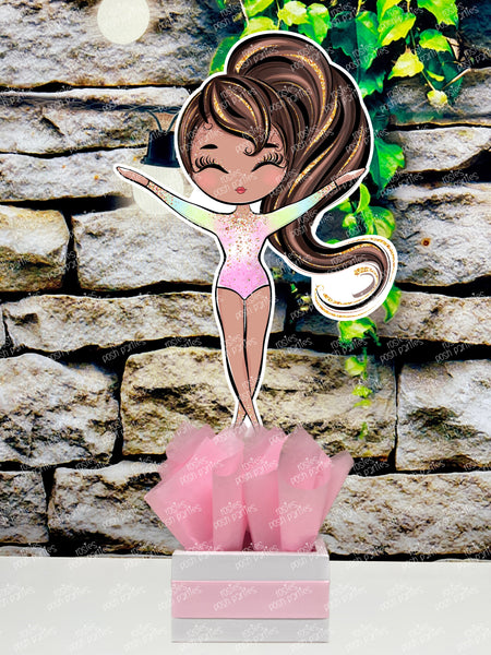 Afro Gymnastics Party | Gym Centerpiece Decoration | Gymnast Birthday Theme | Gymnastics Theme | Gymnast Acrobatics Decoration | Gym SET OF 4