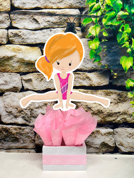 Red Gymnast Birthday Theme | Gym Centerpiece Decoration | Gymnastics Party | Gymnastics Theme | Gymnast Acrobatics Decoration | Gym SET OF 4