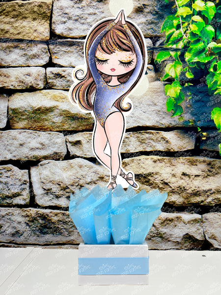 Brown Gymnastics Party | Gym Centerpiece Decoration | Gymnast Birthday Theme | Gymnastics Theme | Gymnast Acrobatics Decoration | Gym INDIVIDUAL