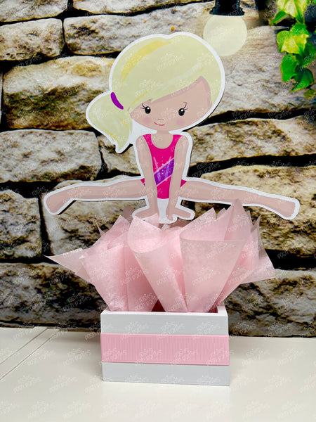 Blonde Gymnast Birthday Theme | Gym Centerpiece Decoration | Gymnastics Party | Gymnastics Theme | Gymnast Acrobatics Decoration | Gym INDIVIDUAL