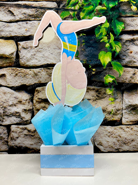 Blonde Gymnast Birthday Theme | Gym Centerpiece Decoration | Gymnastics Party | Gymnastics Theme | Gymnast Acrobatics Decoration | Gym INDIVIDUAL