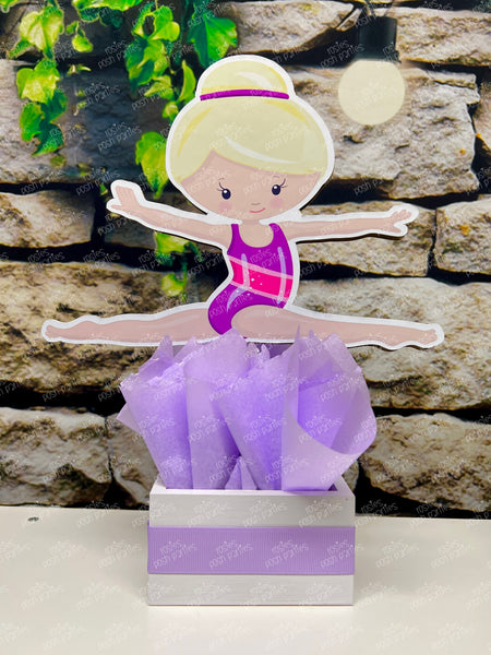 Blonde Gymnast Birthday Theme | Gym Centerpiece Decoration | Gymnastics Party | Gymnastics Theme | Gymnast Acrobatics Decoration | Gym INDIVIDUAL