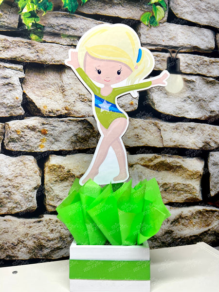 Blonde Gymnast Birthday Theme | Gym Centerpiece Decoration | Gymnastics Party | Gymnastics Theme | Gymnast Acrobatics Decoration | Gym INDIVIDUAL