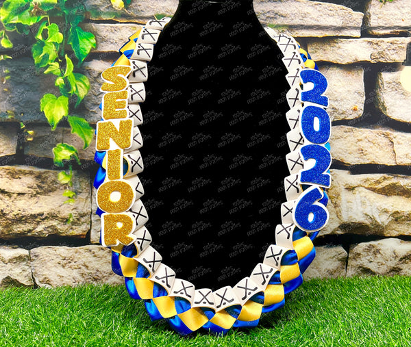 Volleyball Sports Graduation Lei | Promotion Gift Lei | Sports Senior Night Gift Lei | Braided Ribbon Lei | Graduation Ribbon Lei | Graduate