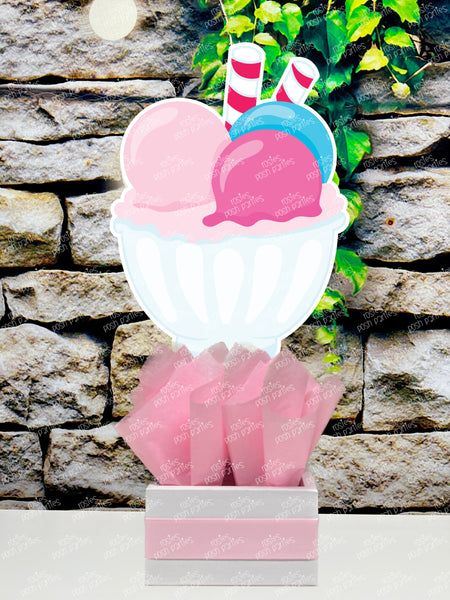 Ice Cream Sundae Theme | Ice Cream Truck Birthday or Baby Shower Table Centerpiece Decoration INDIVIDUAL