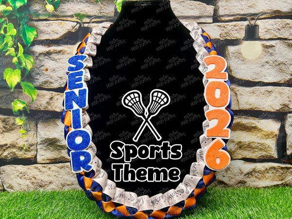 Volleyball Sports Graduation Lei | Promotion Gift Lei | Sports Senior Night Gift Lei | Braided Ribbon Lei | Graduation Ribbon Lei | Graduate