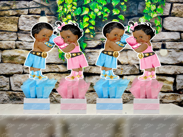 Boxing Main Event Baby Shower Theme | Gender Reveal Boxing Theme | Gender Theme Centerpiece Decoration | Royal Gender Reveal Party INDVIDUAL