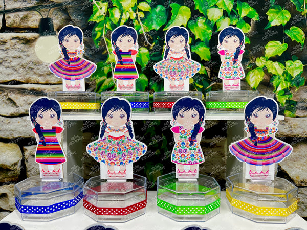 Mexican Fiesta Theme | Mexican Rag Doll Party Favor | Fiesta Mexicana Candy Jar Favor | Fiesta Mexicana Theme | Mexican Party SET OF 12
