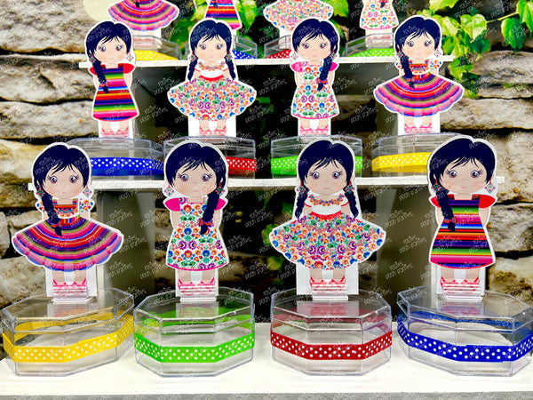 Mexican Fiesta Theme | Mexican Rag Doll Party Favor | Fiesta Mexicana Candy Jar Favor | Fiesta Mexicana Theme | Mexican Party SET OF 12