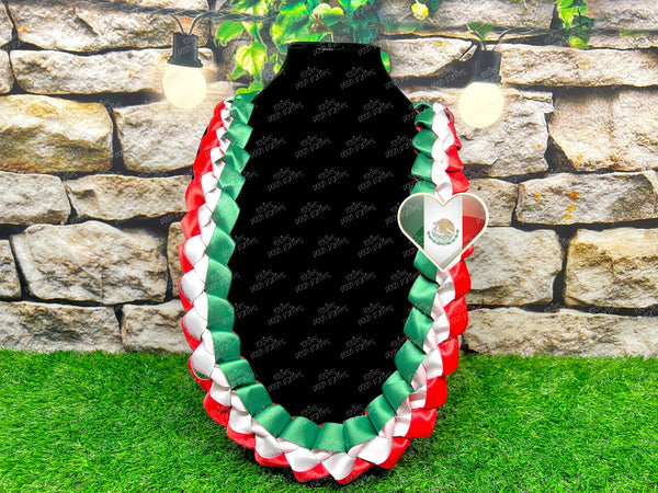 Argentina Graduation Lei | Flag Lei | Senior Night Gift Lei | Braided Ribbon Lei | Graduation Ribbon Lei | Graduate Lei | Country Lei
