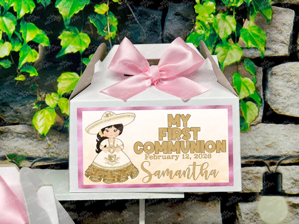 Charra First Communion | Charra Birthday Theme | Charra Mariachi Theme Primera Comunion Gable Favor Box | Charra Favor Gable Box VARIETY