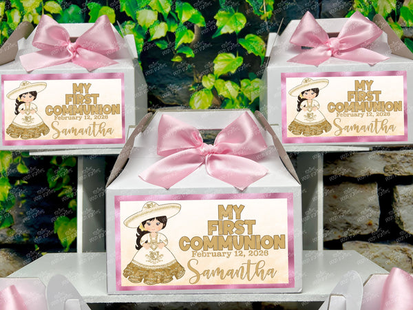 Charra First Communion | Charra Birthday Theme | Charra Mariachi Theme Primera Comunion Gable Favor Box | Charra Favor Gable Box VARIETY