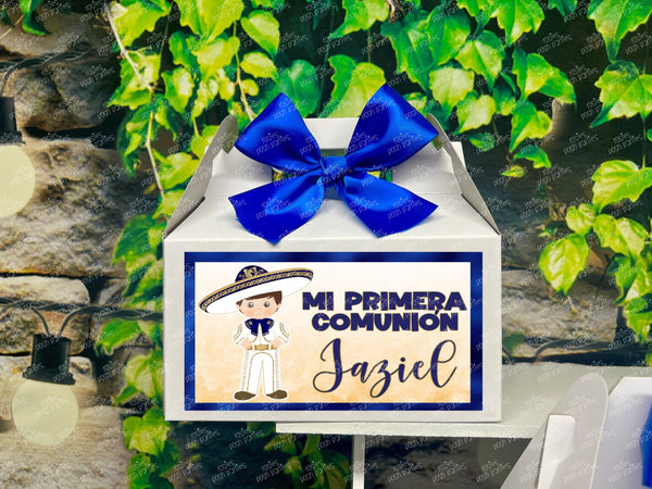 Charro Primera Comunion | Charro Birthday Theme | Charro Mariachi Theme Communion Favor Box | Recuerdo de First Communion Gable Box VARIETY