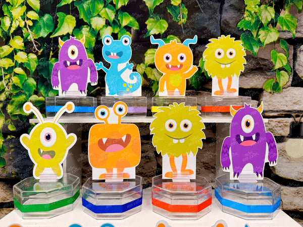 Monster Birthday Theme | Little Monster Cute Baby Shower | Monster Theme Candy Jar Favor | Cute Monster Theme Favor Jar Decoration SET OF 12