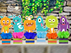 Monster Birthday centerpieces | Little Monsters Theme | Cute birthday centerpiece decoration | Little Monsters Party INDIVIDUAL