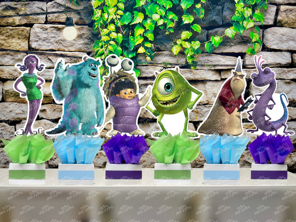 Monsters Inc. Birthday Theme | Monsters Inc. Table Centerpiece Party Decoration SET OF 6